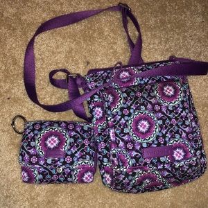 Vera Bradley crossbody with matching wallet